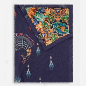 NWT Johnny Was Biya JWLA 3J Workshop Embroidered Throw Blanket Lay $350